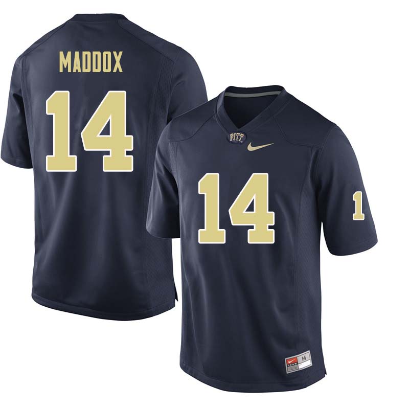 Men #14 Avonte Maddox Pittsburgh Panthers College Football Jerseys Sale-Navy